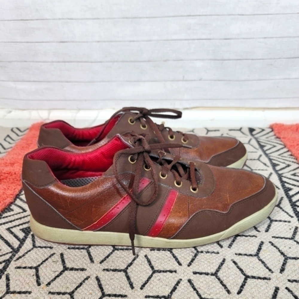 FootJoy Contour Brown Leather Golf Shoe, sz 10.5
